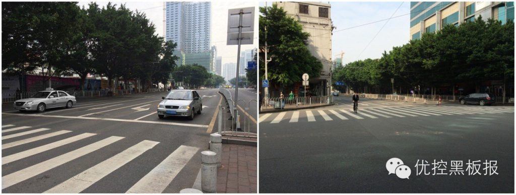 圖5 走完A相與C相后東、西進(jìn)口道情況