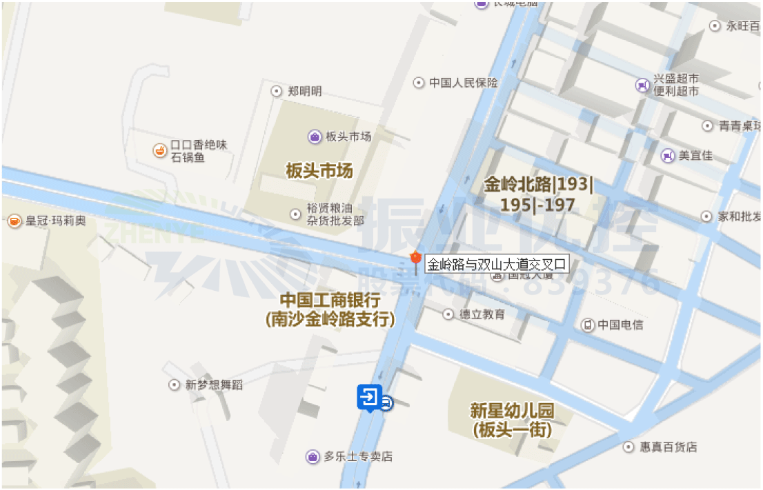 圖1 金嶺北路-雙山大道路口地理位置圖