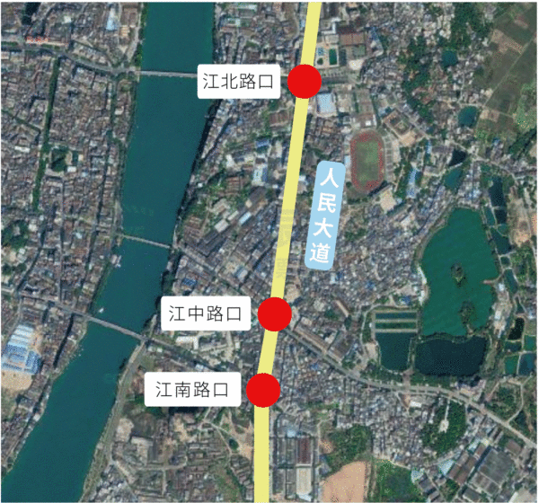 圖1 路口衛(wèi)星點位圖