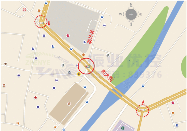 圖1 路口所處位置示意