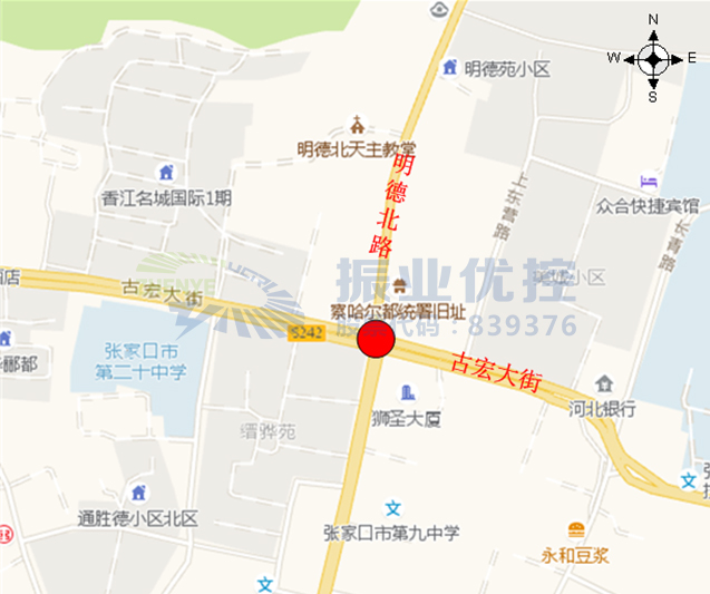 圖1 明德北路-古宏大街路口地理位置圖