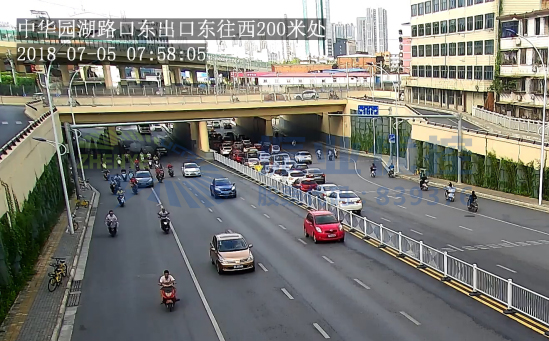  圖6 中華路-園湖路路口東進口早高峰整改后排隊情況