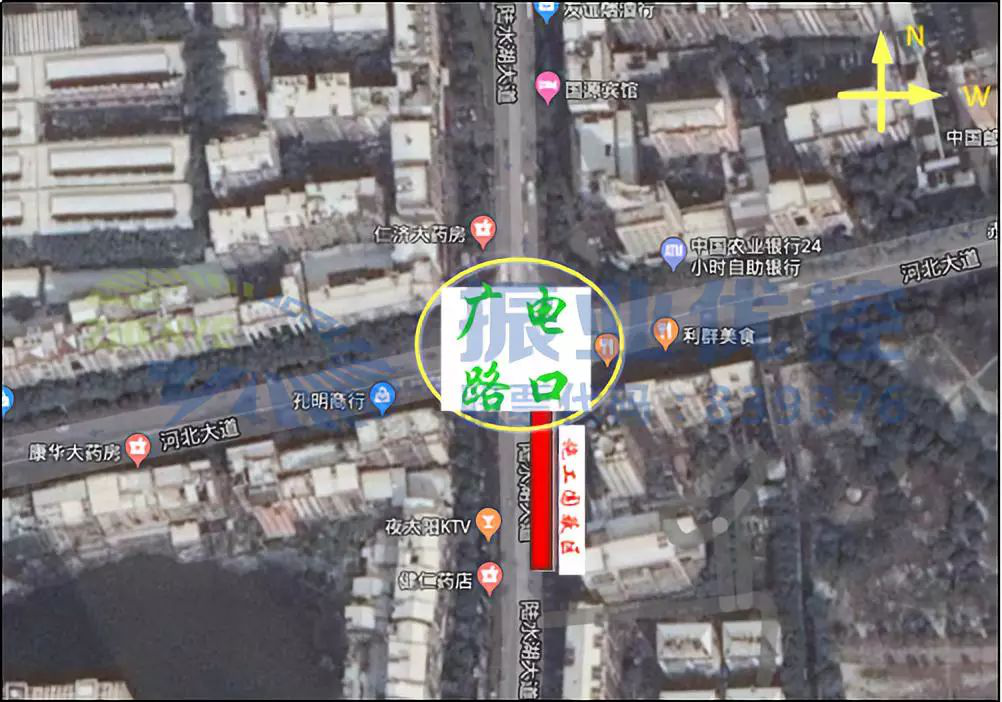 ? 圖1 廣電局路口地理位置圖