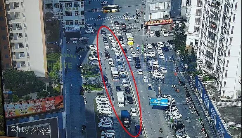 圖5 港口匯太路口東進口車輛排隊過長