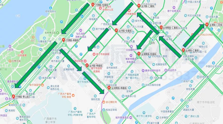 圖13 匯春路協(xié)調前后高德指數(shù)對比圖
