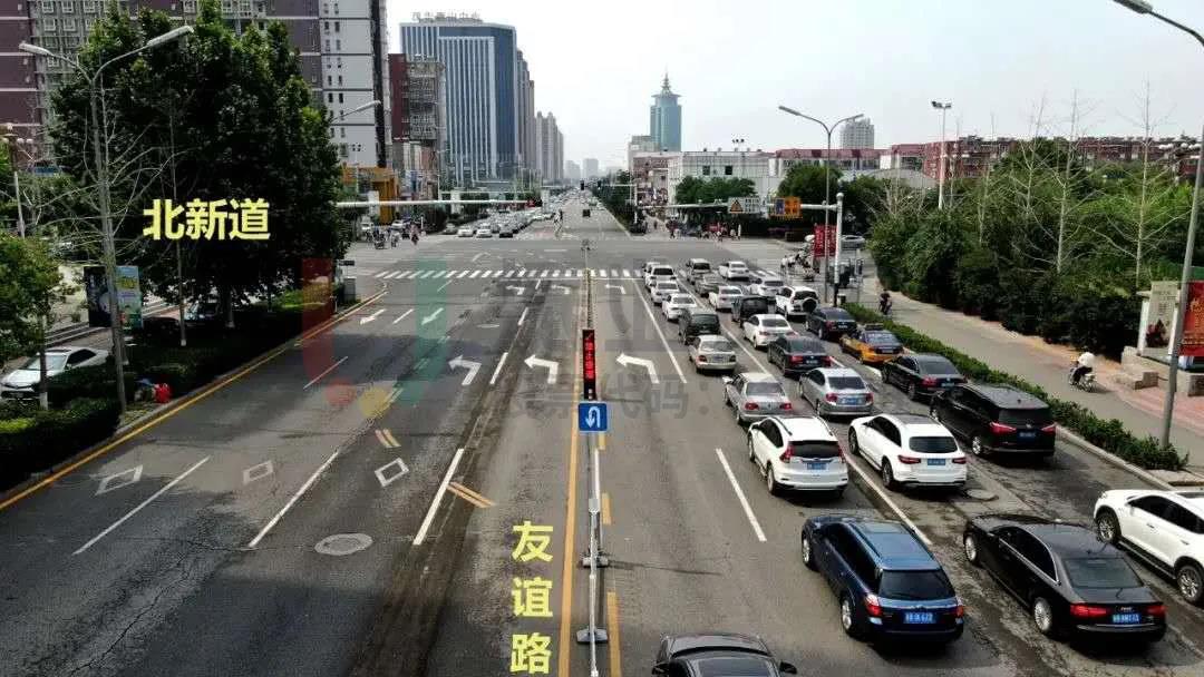 圖6 北新道-友誼路北口雙借道左轉(zhuǎn)示意圖