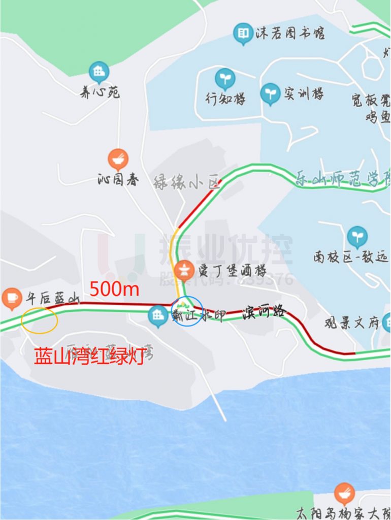 圖6 兩路口距離示意圖