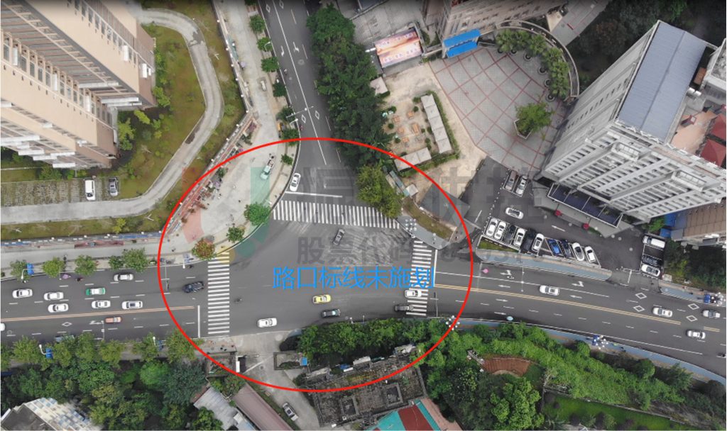 圖3 路口標(biāo)線缺失示意圖