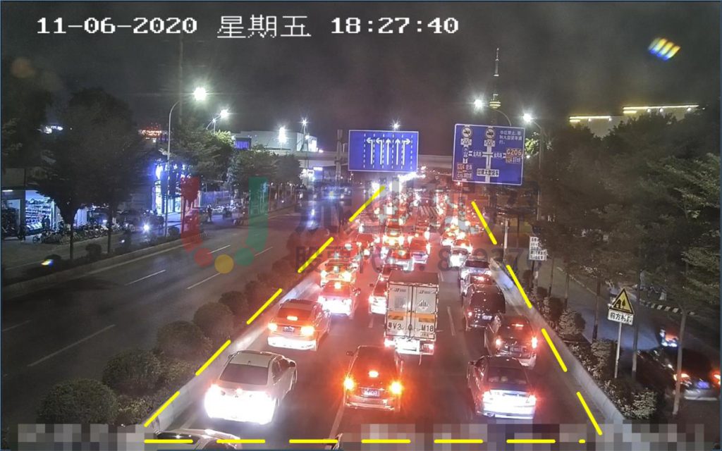 圖3 路口晚高峰北進(jìn)口排長(zhǎng)隊(duì)情況