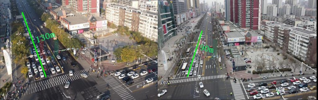 圖14 路口西進口排隊明顯縮短(優(yōu)化后)