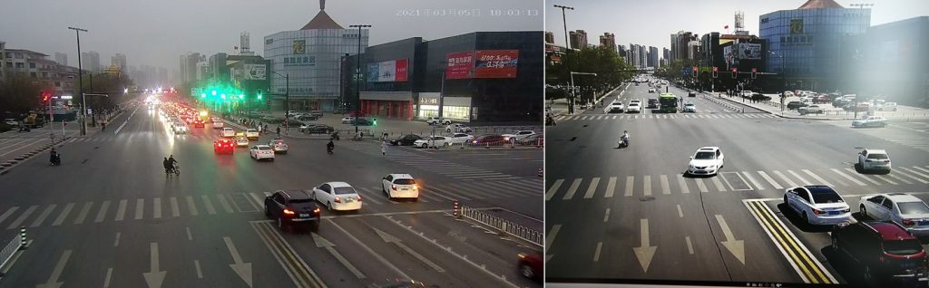 圖12 泉南大街守敬路優(yōu)化前后對比