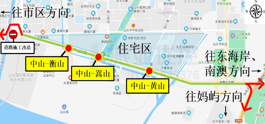 圖1 道路位置分布圖