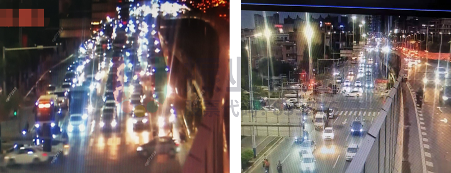 圖14 路口南進口改造前后晚高峰排隊情況