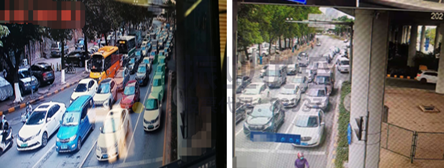 圖15 路口北進口改造前后晚高峰排隊情況