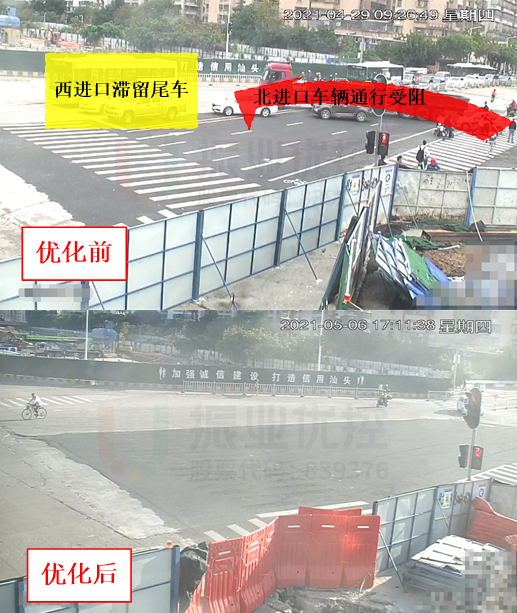 圖12 路口尾車沖突情況消除