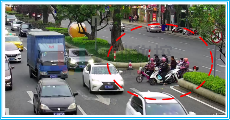 圖4 掉頭口摩托車 電動車逆行現(xiàn)象