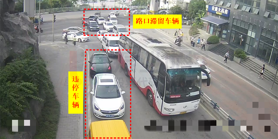 圖6 出口道違停車(chē)輛