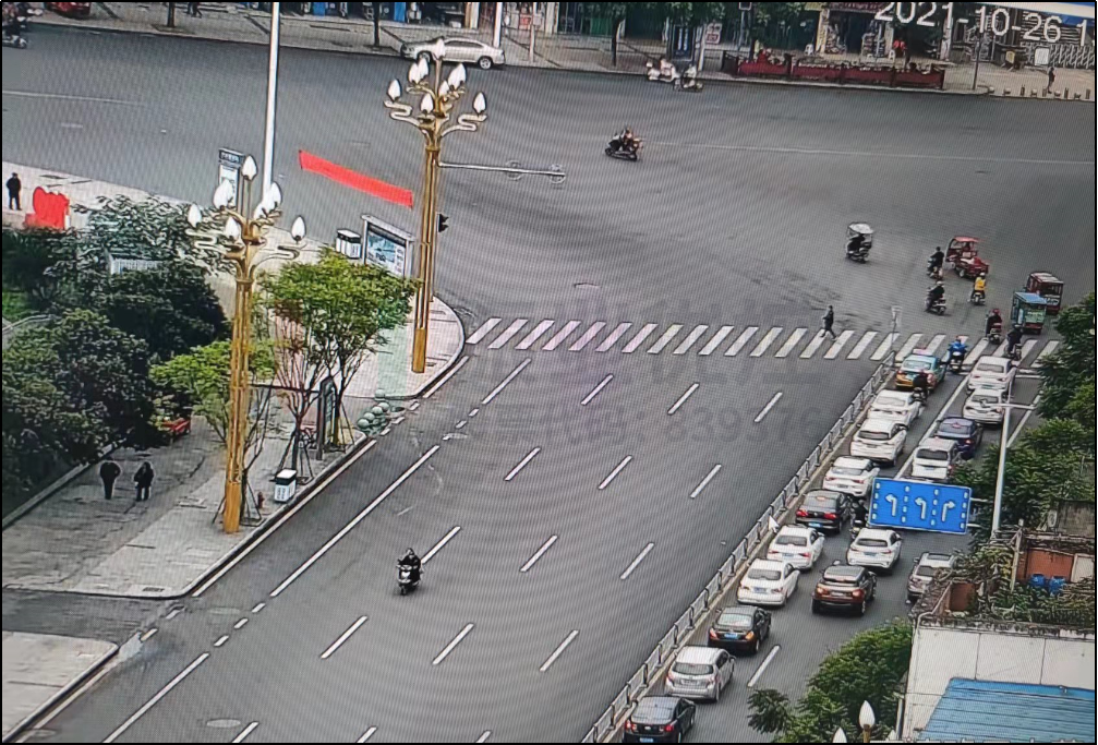 圖2 平峰時(shí)段嘉西路-嘉南路左轉(zhuǎn)至嘉西路的車輛排隊(duì)長(zhǎng)度