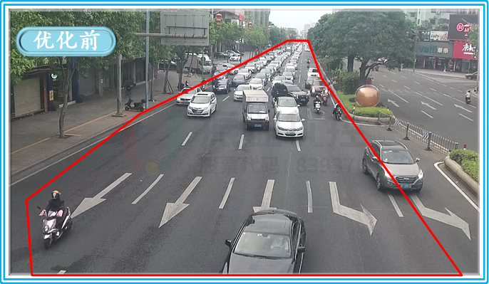 圖18 民安路-菊城大道路口優(yōu)化前后