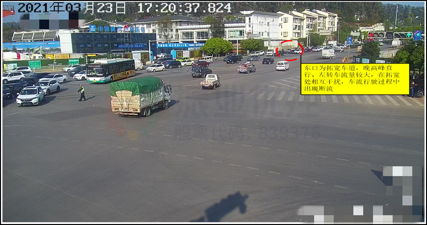 圖5 東進(jìn)口直行、左轉(zhuǎn)排隊(duì)較長