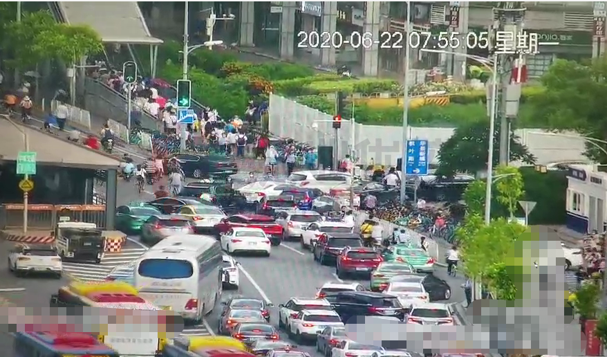 圖9 中山大道-楓葉路交叉口調(diào)整前運(yùn)行情況