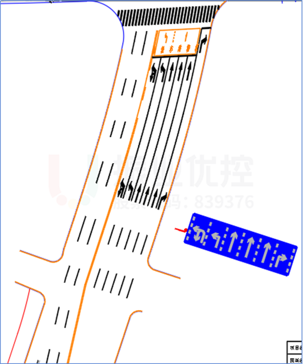 圖9-1 路口優(yōu)化前、后渠化圖