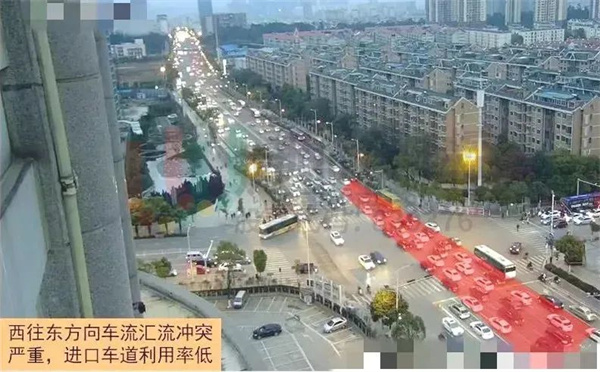 圖5 優(yōu)化前-日新東路與希望路交叉口