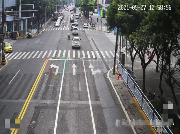 圖10-1 歇馬正街路口標(biāo)線優(yōu)化后效果圖-碚青路（北進(jìn)口）