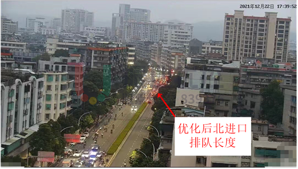 圖8 金砂-汕樟路口北進(jìn)口排隊長度(優(yōu)化后)