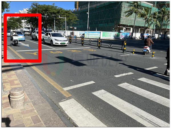 圖10 非機動車在專用道上行駛（優(yōu)化后）