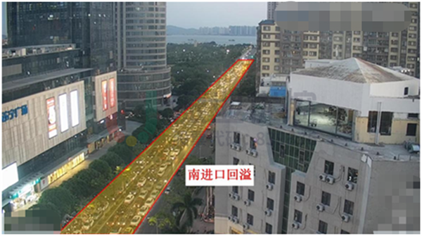 圖7 長(zhǎng)平-金環(huán)路口南進(jìn)口存在回溢