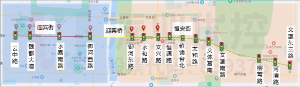 圖1 迎賓街、迎賓橋、恒安街地理位置示意圖