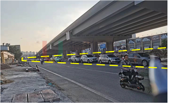 圖12 黃河-華山路口西左轉(zhuǎn)、掉頭車(chē)流激增（優(yōu)化前）