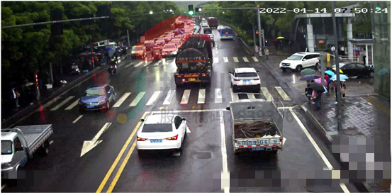 圖3 北進(jìn)口排隊(duì)情況（優(yōu)化前）