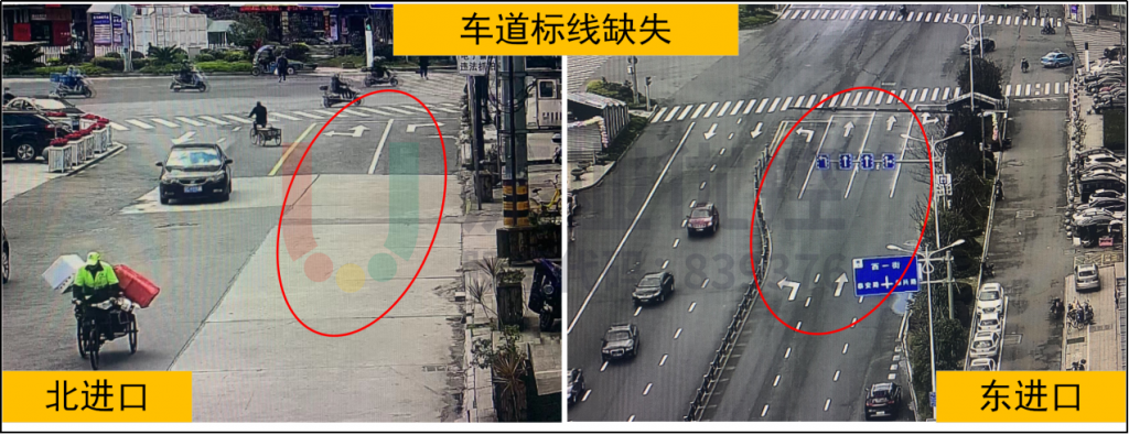 圖2 車道標(biāo)線缺失